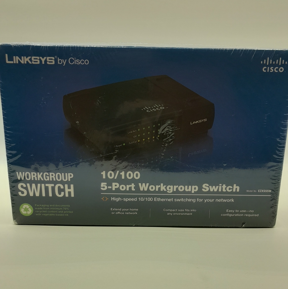 Linksys by Cisco High Speed 10/100 5 Port External Ethernet Switch EZXSS55W